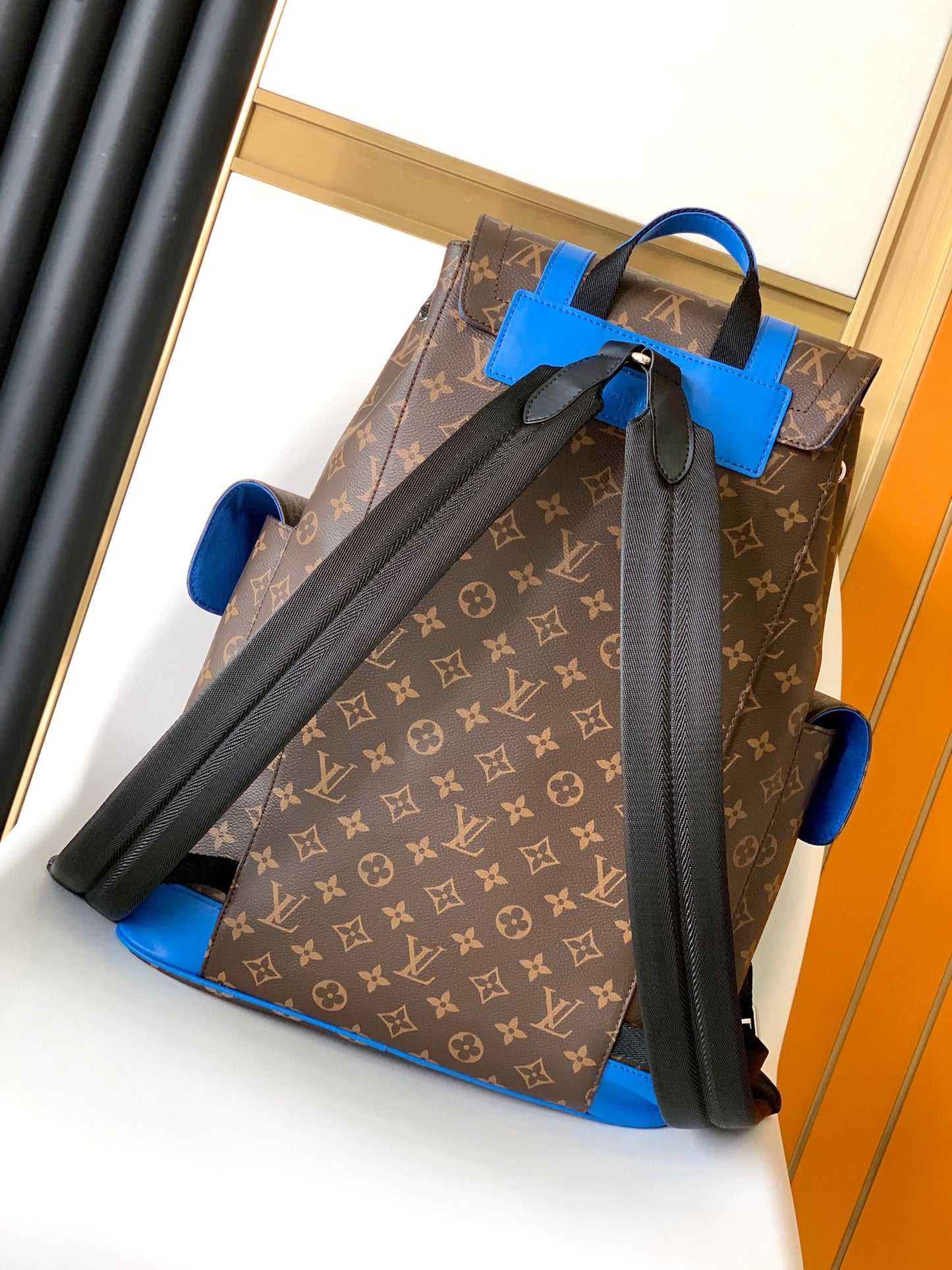 Lv Backpack with Blue