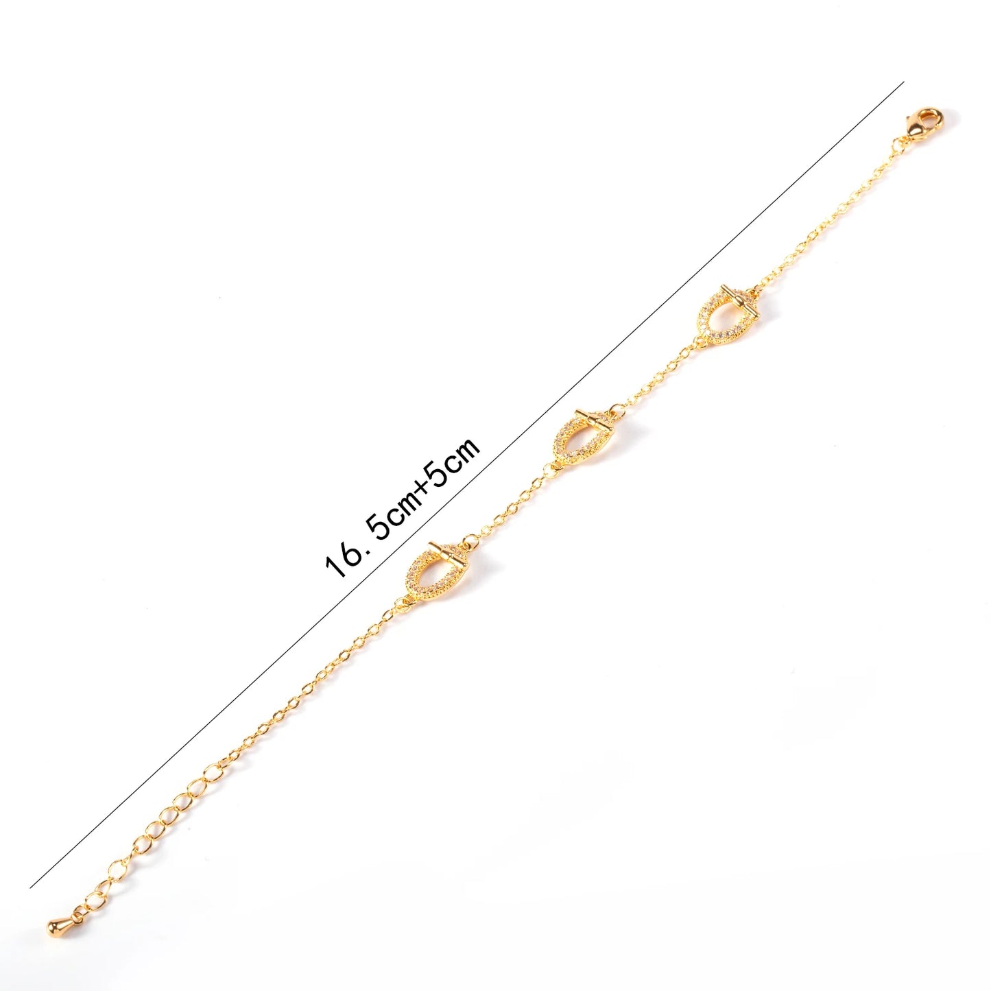 Light luxury style bracelet for Women,Stainless Steel Oval Bracelets, featuring zirconium stones Trendy Waterproof Jewelry Gift
