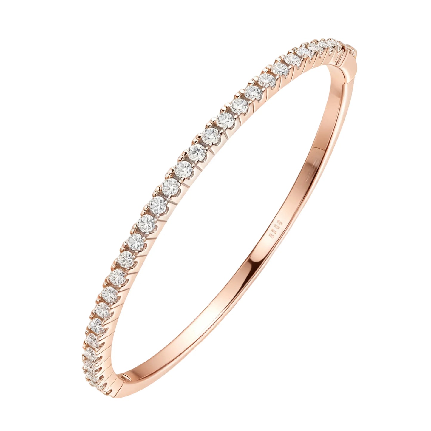HORRIPAL D VVS1 2.5MM Moissanite Bracelet for Women 925 Sterling Silver Plated 18K White Gold Waterproof Wedding Bangle Jewelry