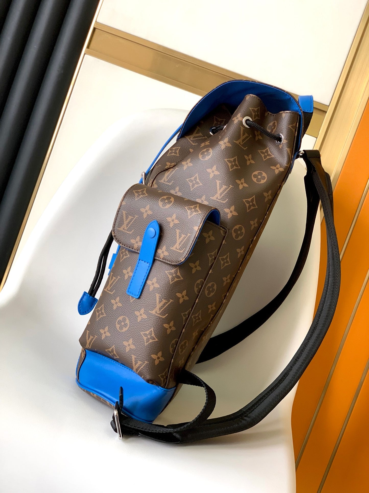 Lv Backpack with Blue