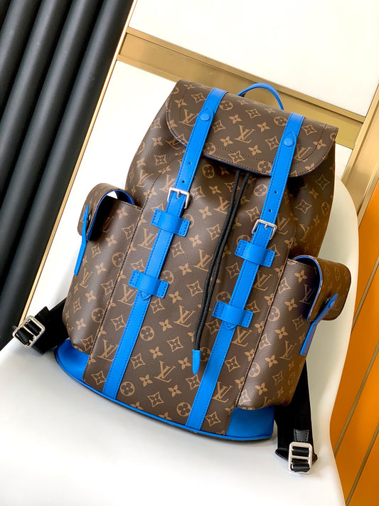 Lv Backpack with Blue