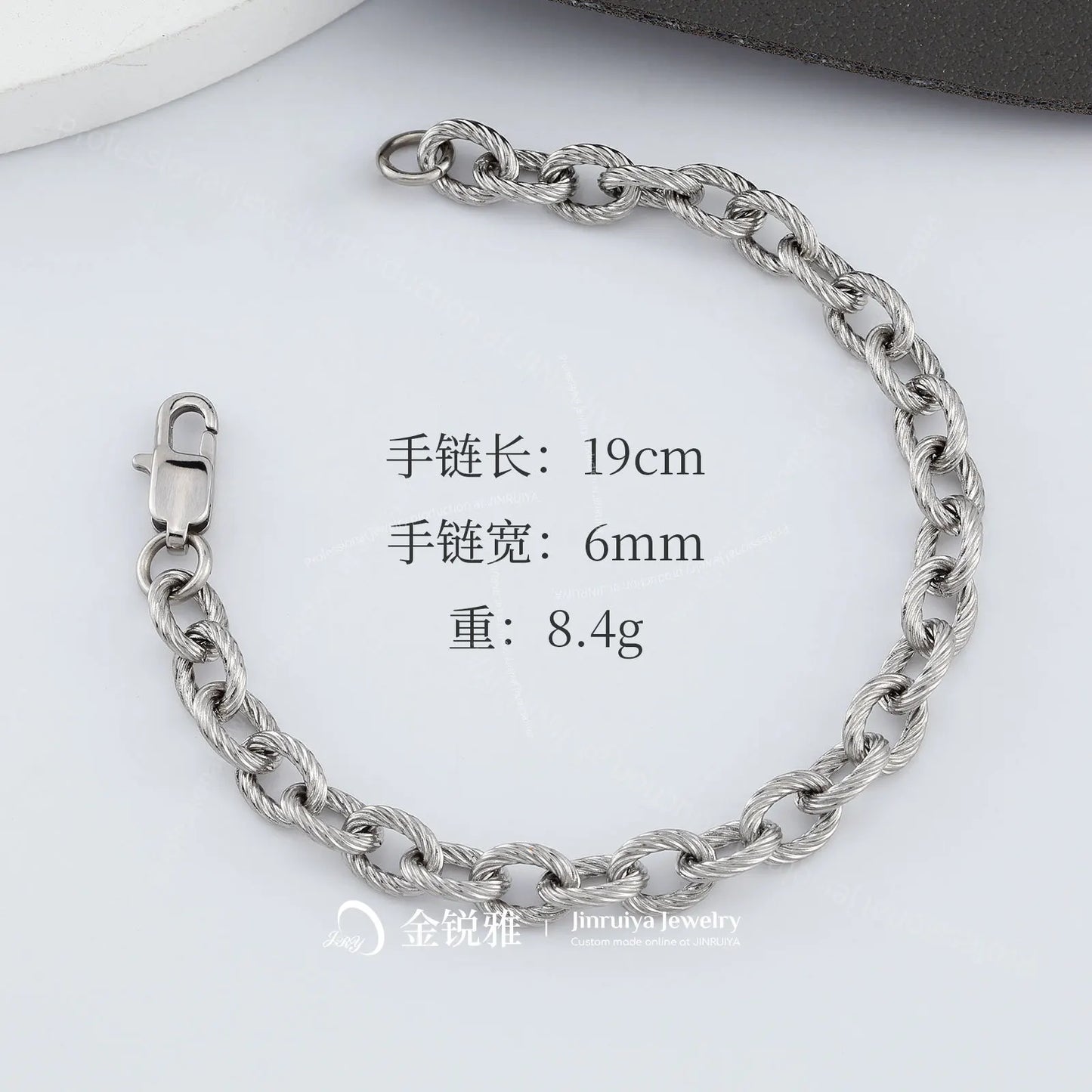 New 316L Stainless Steel Geometric Thick Chain Bracelet Bangles for Women Trendy 18K Gold Plated Waterproof Jewelry Gift