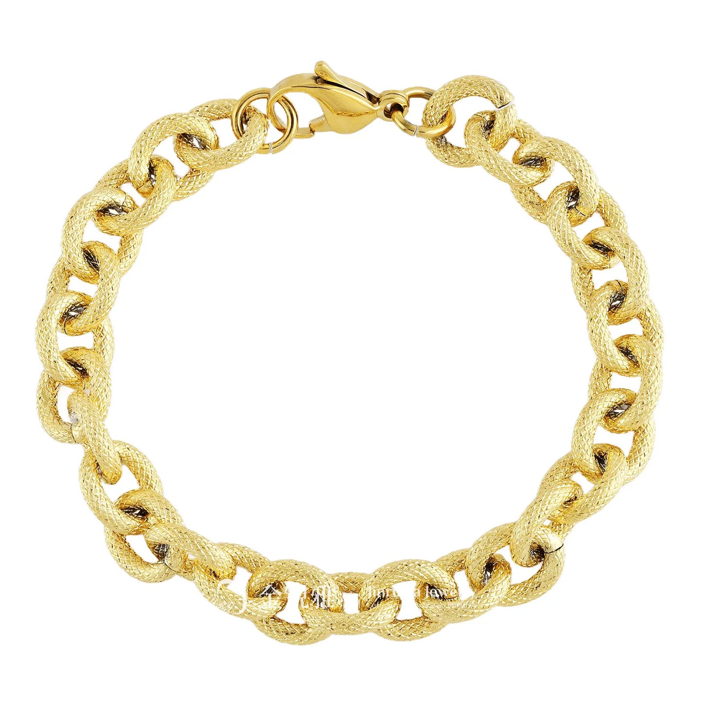 New 316L Stainless Steel Geometric Thick Chain Bracelet Bangles for Women Trendy 18K Gold Plated Waterproof Jewelry Gift